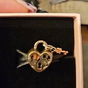 Pandora Disney Park Retired Exclusive Minnnie & Mickey Heart Lock & Key Charm